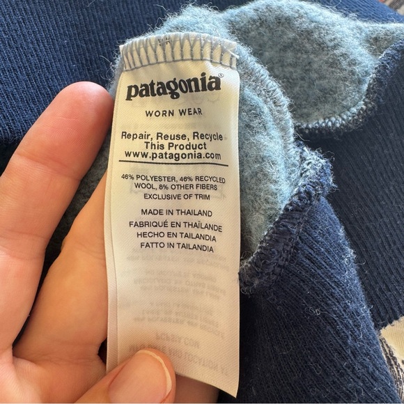 Patagonia woolyester fleece Half-Zip Pullover blue - Picture 8 of 8